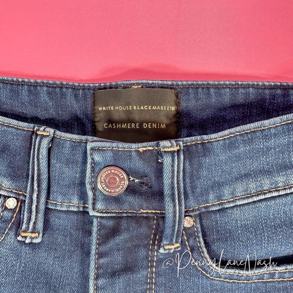 White House Black Market Petite High-Rise Cashmere Denim Skinny Jeans - Picture 6 of 11